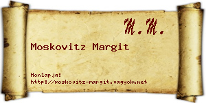 Moskovitz Margit névjegykártya